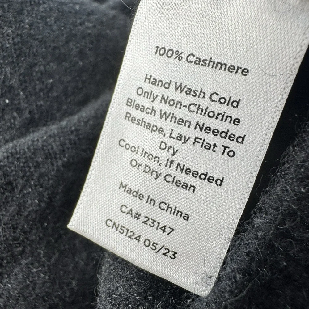 Made in Italy Cashmere Bucket Hat Women S Black 100% Wool 20s Flapper Elegant